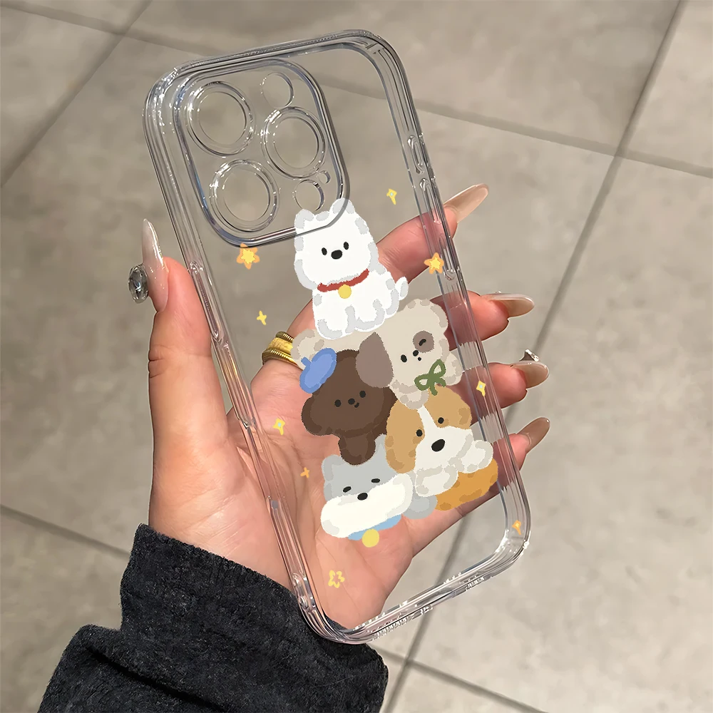 Soft and cute layering Silicone Phone Case for iPhone 17 16 15 14 13 12 11 Pro Xs Max Air Mini 7 8 6 6s Plus SE 2020 2022 Cover