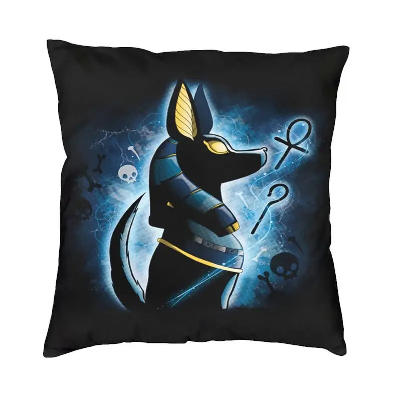 Ancient Egyptian Anubis Cushion Cover Double Side Print Hieroglyphics Throw Pillow Case for Car Cool Pillowcase Home Decorative