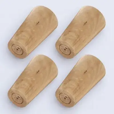

Heavy Duty Wooden Furniture Legs 4Pcs Replacement for Sofa Cabinet Armchair Bun Feet Round Solid Support Accessories