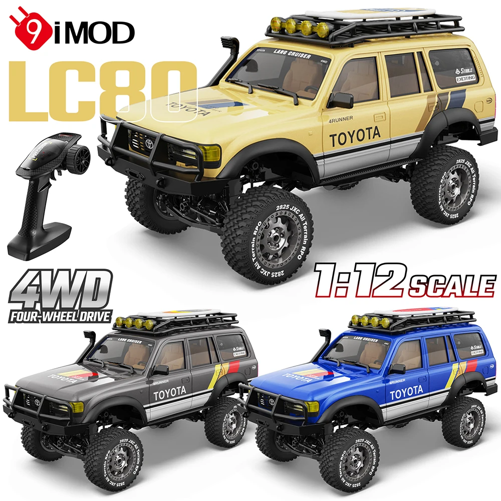 

9IMOD 1/12 RC Car 4WD Crawler Car 9km/h 1100mAh Battery LC80 2.4GHz 60M Brushed Car