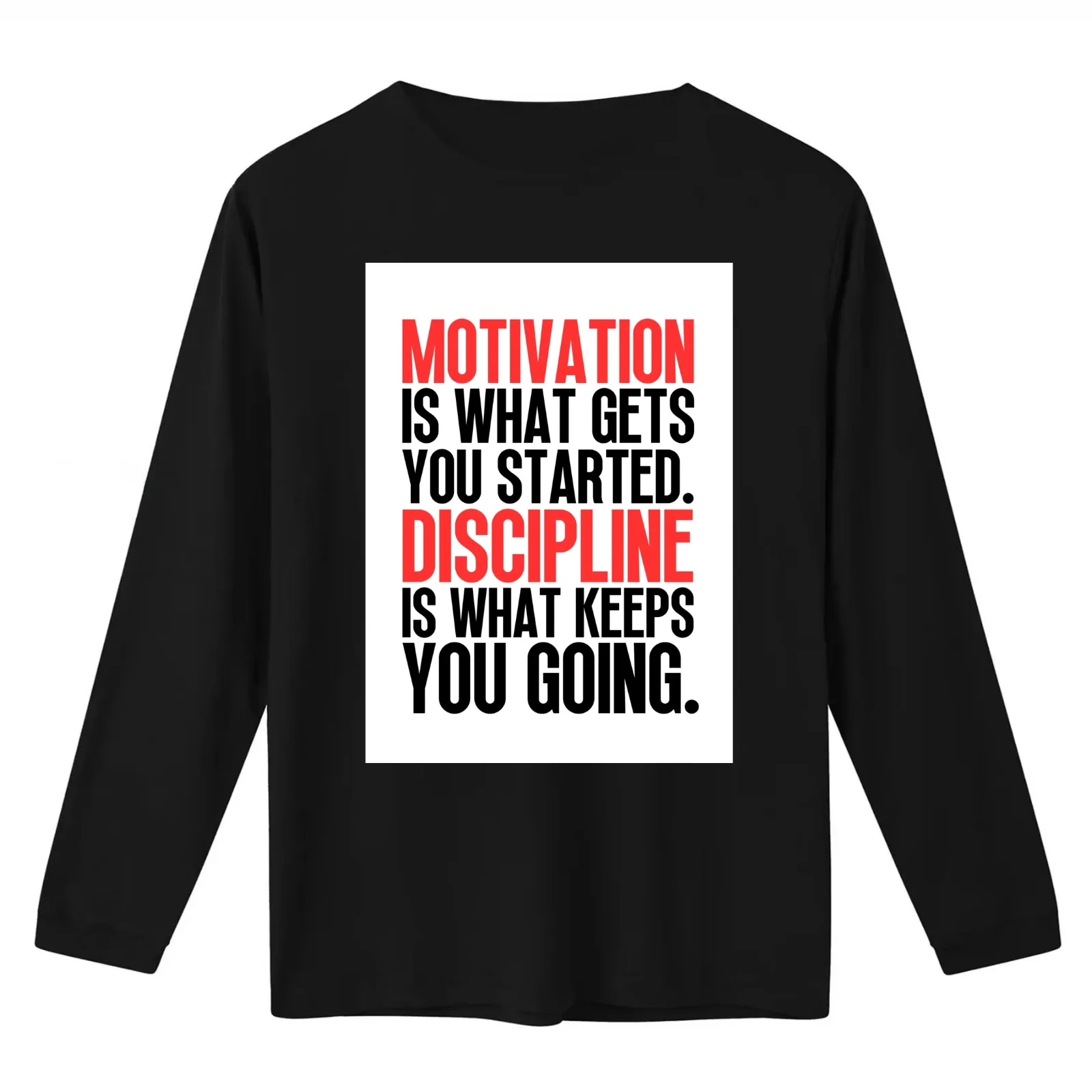 Motivation VS Discipline T-Shirt Summer Casual Cotton Tee Oversized Streetwear Tops Vintage Graphic Print Unisex Men Women