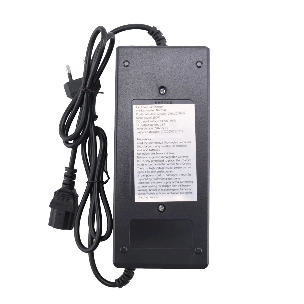 48V 20AH Electric Vehicle Charger 7 Light Display Power Display Current Leakage Protection/Full Pulse EU Plug