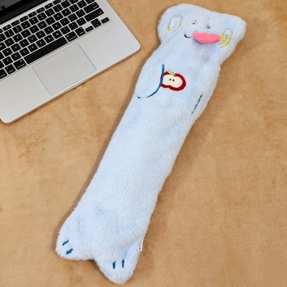 Water-filled Extra Long Hot Water Bottle Leak Proof Rubber Bag Plush Cartoon Hot Water Bag Durable Thickened