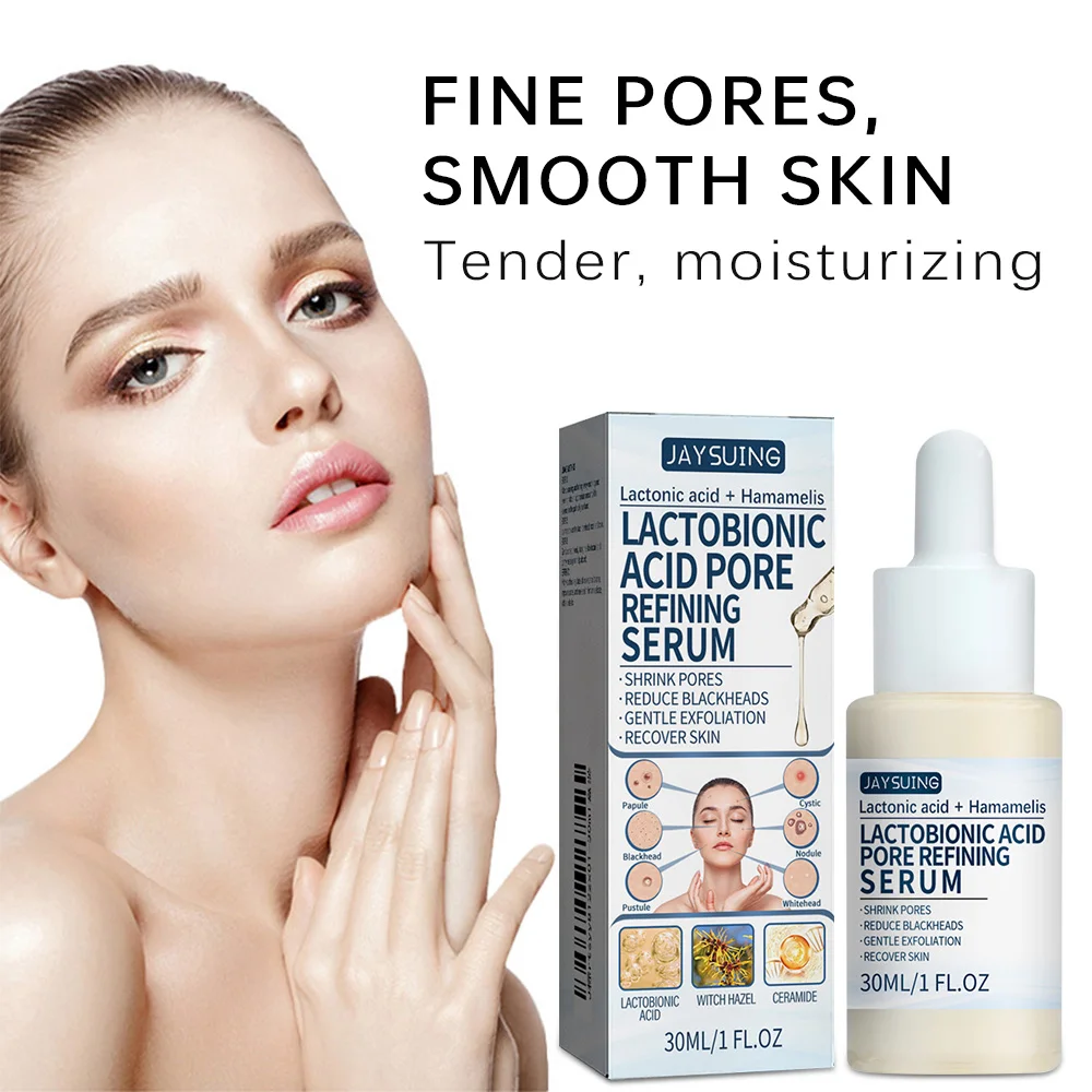 سيروم حمض اللاكتوز للتحكم في الزيوت ، إزالة الرؤوس السوداء ، تلاشي الخطوط الدقيقة ، مكافحة الشيخوخة ، التبييض الفعال ، التقشير ، جوهر انكماش المسام