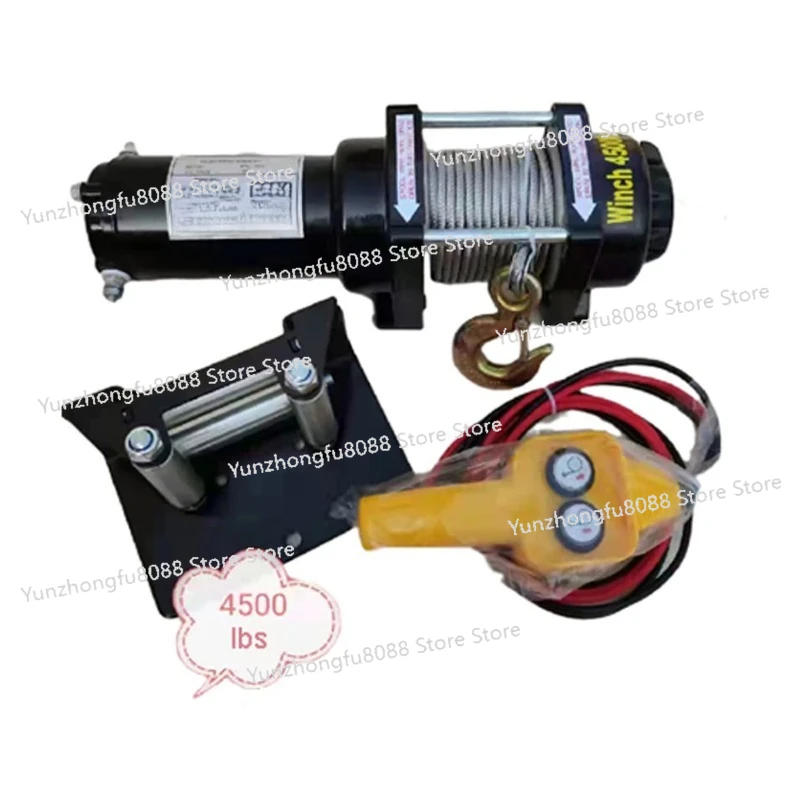 

12v/24v 4000/4500lbs Steel Wire Rope Electric Winch for Traction Portable Winch Car Trailer Truck Off Road with Wireless Control