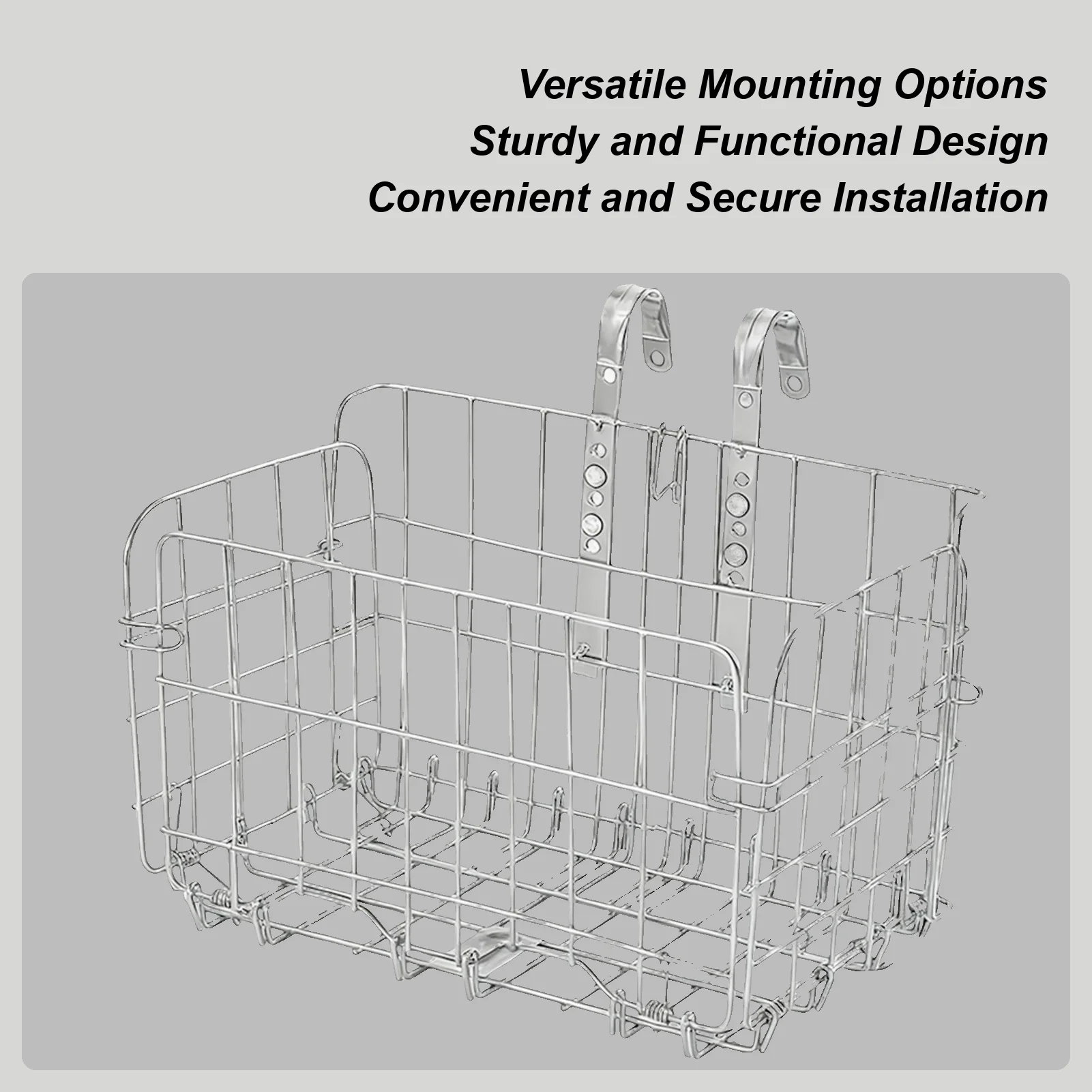 

Large Bike Basket Large Folding Cycling Accessories Handlebar Electric Bike Front Basket For Road Electric Scooter Commuting