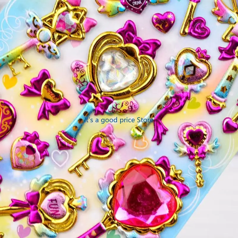 رقع صغيرة قابلة لإعادة الاستخدام لزجاجة المياه، والدفتر، وملصق القصاصات اللطيف ثلاثي الأبعاد #5