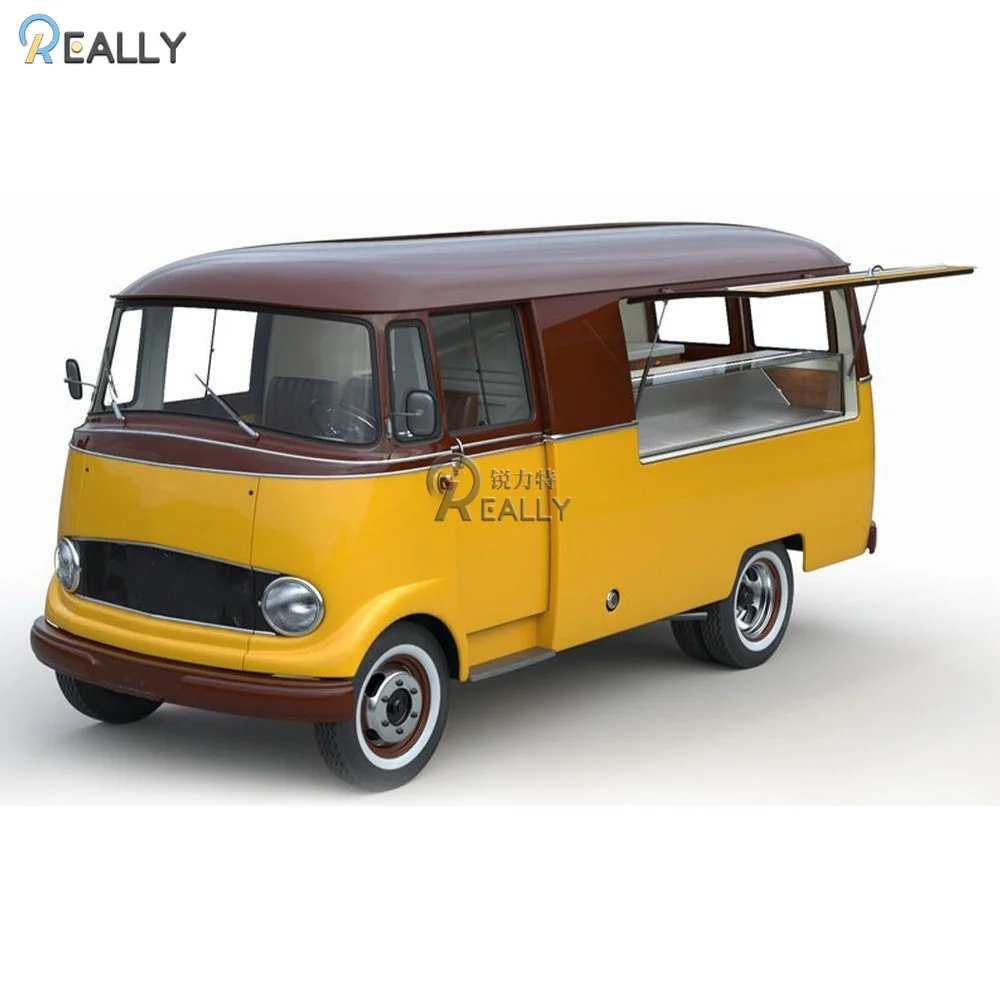 Street Fast Food Trucks Mobile Food Trailer for Sale Breakfast Snack Ice Cream Shop Kitchen Equipment