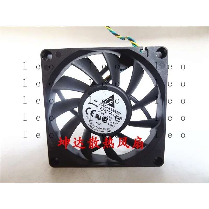 EE  1 PCS    Fan EFC0812DB  DC12V 0.50A 8015 8CM 4-Pin  PWM cooling fan *cm