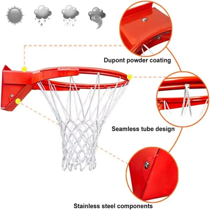 Hot Models Rebound Spring Basketball Ring Breakaway Design Portable Replacement Hoop