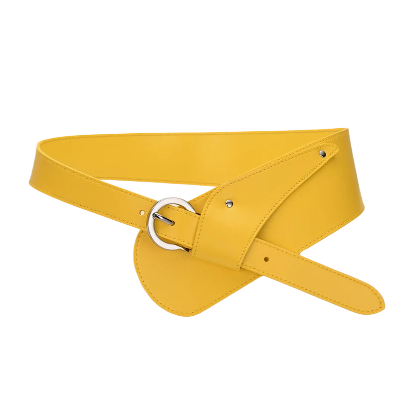 

Женская модная универсальная туника из натуральной кожи с пряжкой на талии, винтажный ремень-туника с затянутой талией