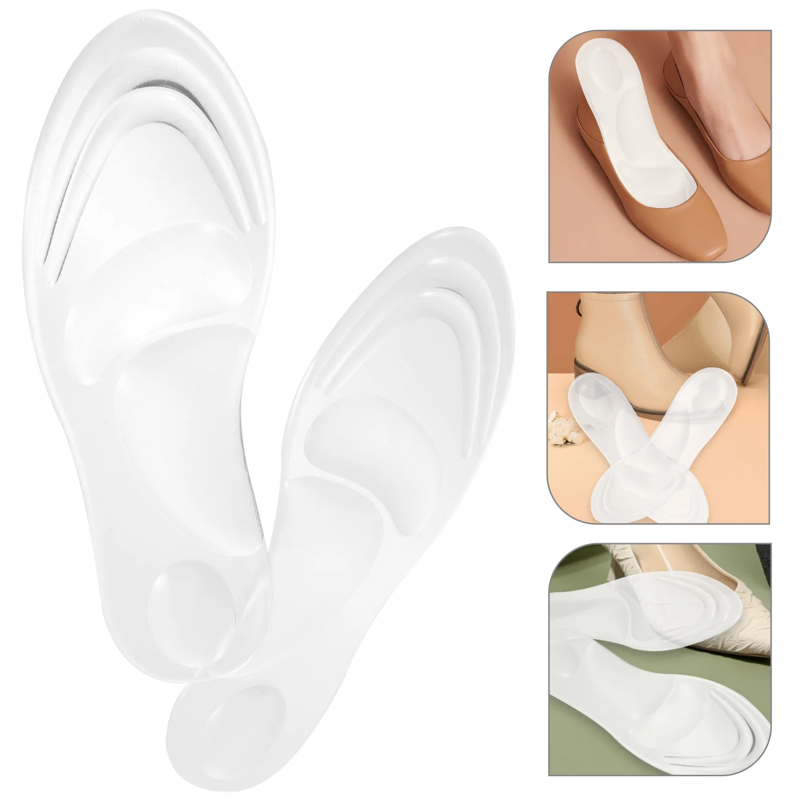 Anti-slip and Wear-resistant Insoles Practical Shoe for Women Clear Shoes Soft High Heels Gel Inserts