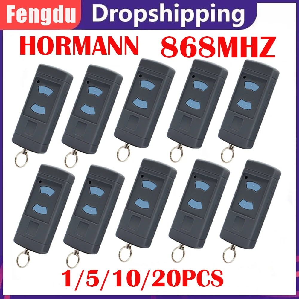 HORMANN 868MHz 20PCS Garage Remote Control For HORMANN HSE2 HSE4 HSM2 HSM4 HS2 HS4 868 Blue Button Hand Transmitter