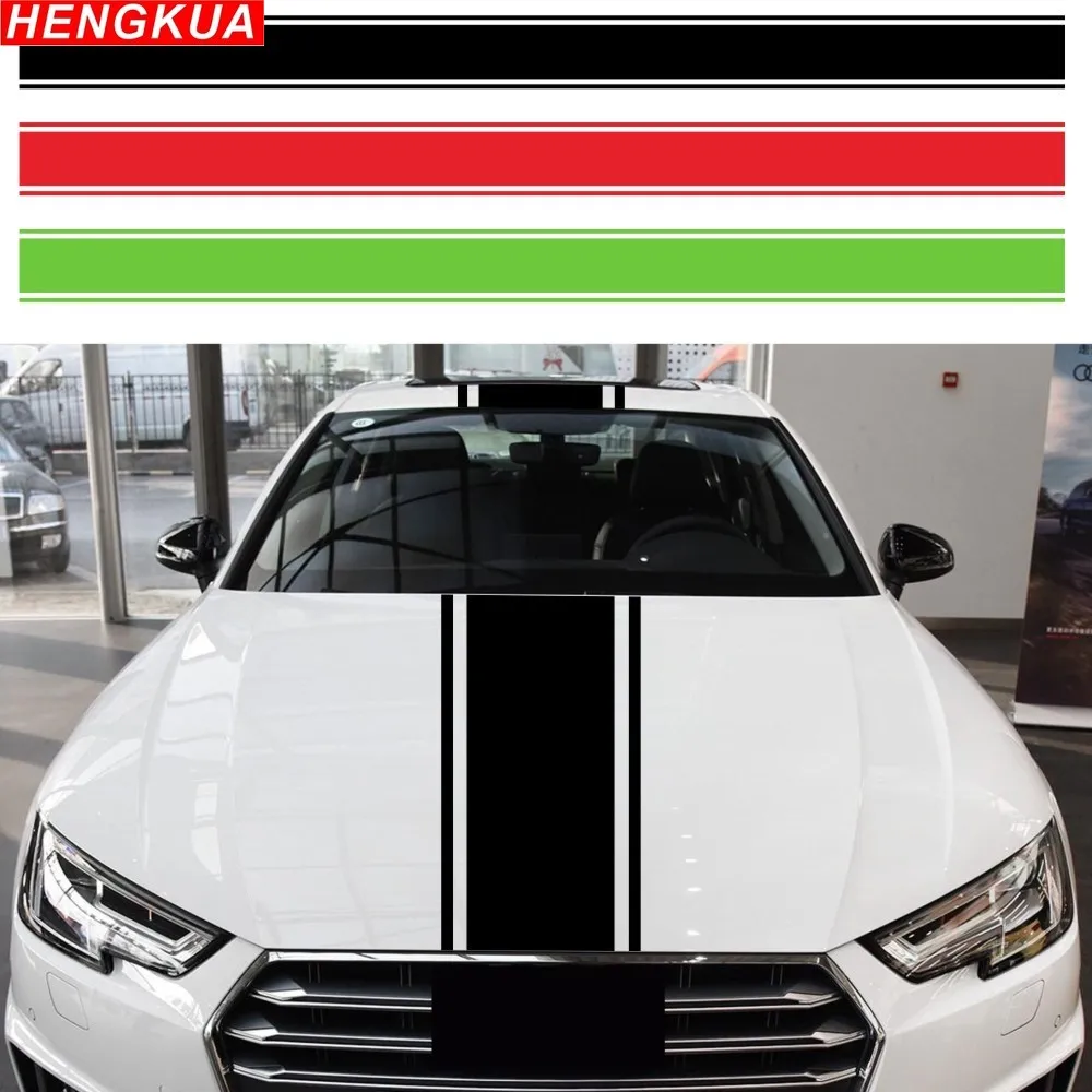 1 Uds Corrida raya vinilo capó calcomanía Adesivo Moda Diversão Moda Linha Decoração cuerpo camión coche pegatina Auto Accesorios