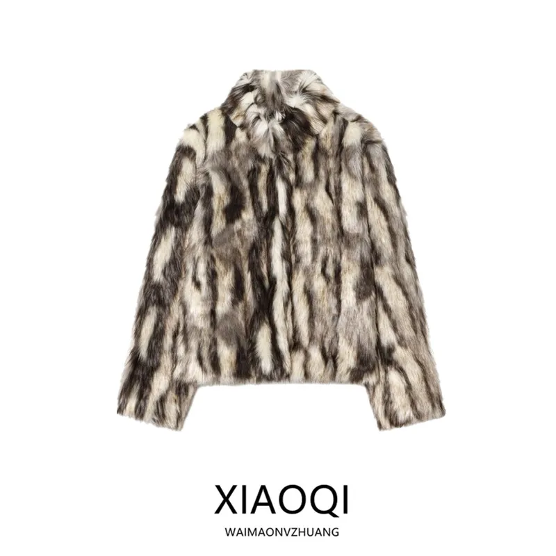 خريف شتاء جديد المرأة تصميم تحسس الفراء الاصطناعي تأثير معطف Jaet 436004 الدفء Sli ملابس خارجية السيدات Faion