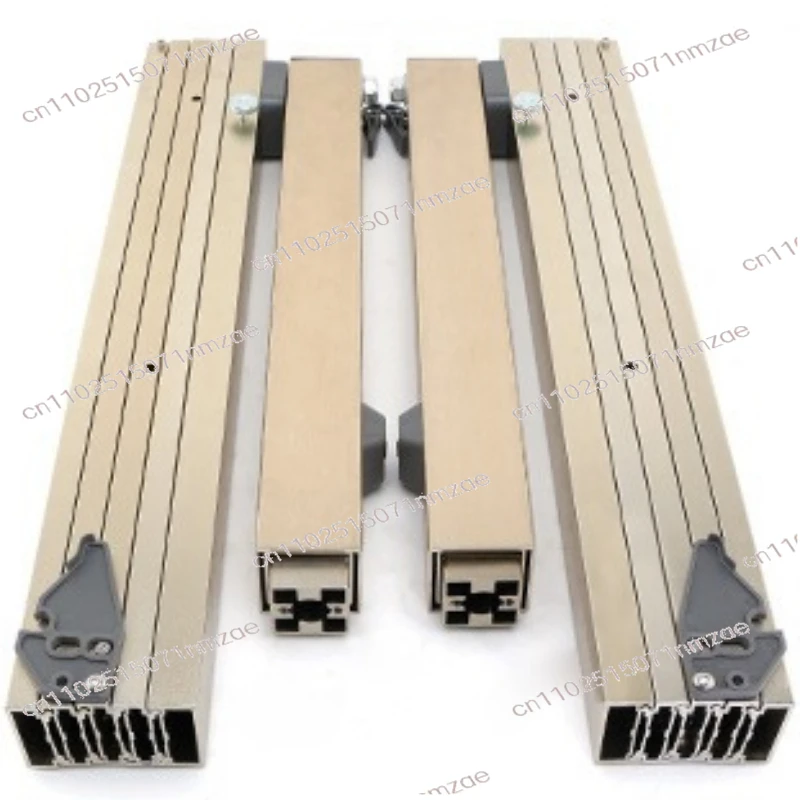 Hidden Folding Table Guide Rail, Aluminum Alloy Cabinet Drawer Retractable Dining Table Slide Rail, Flat Push Folding Hardware