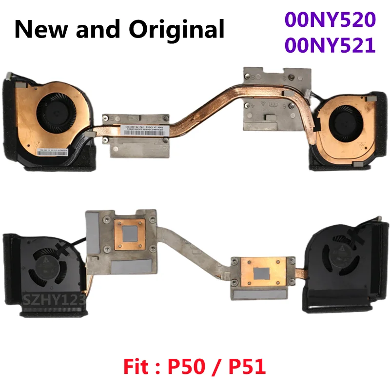 Original Cpu Cooler Ventilador de Refrigeração do Dissipador Calor para Lenovo Thinkpad P50 P51 Swg Gráficos Discretos Portátil Novo