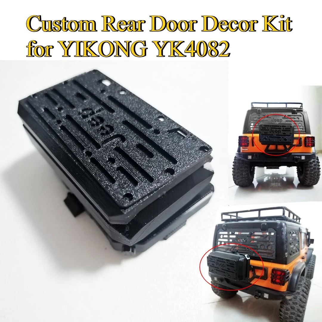 1/8 RC Scale Offroad Crawler DIY Custom Rear Door Extension Pack For YIKONG YK4082 Simulated Exterior Hobby Upgrade Accessories