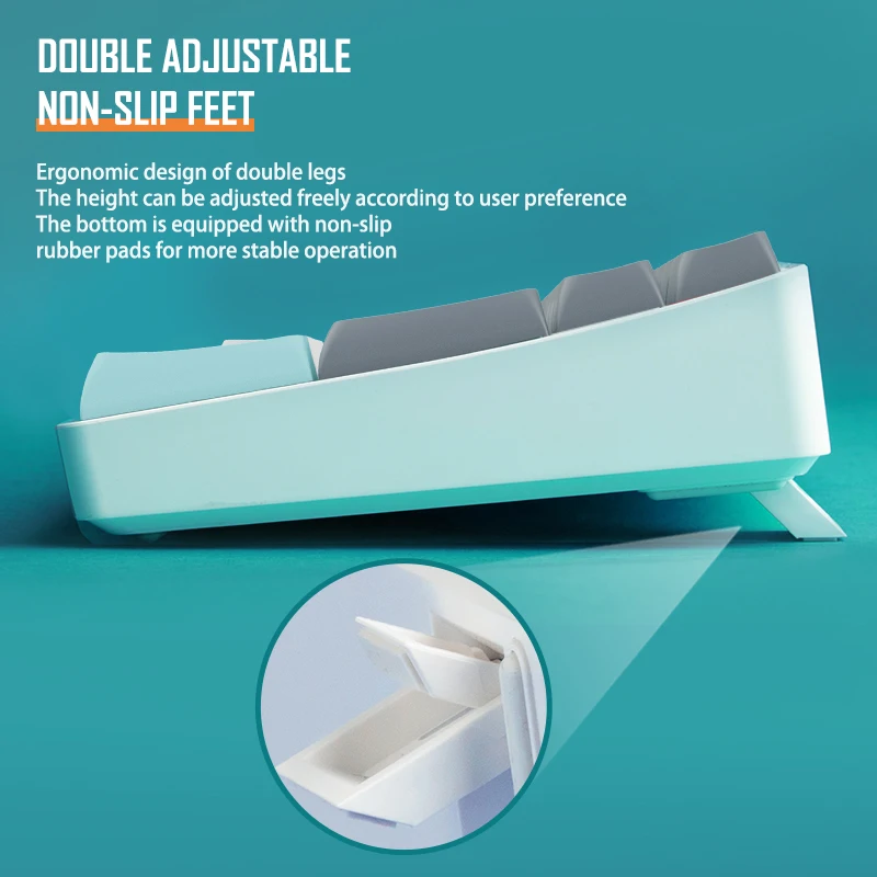 

Механическая игровая клавиатура Aigo 2,4G, беспроводная проводная USB Type-c, желтый переключатель, 110-клавишная перезаряжаемая игровая клавиатура с горячей заменой