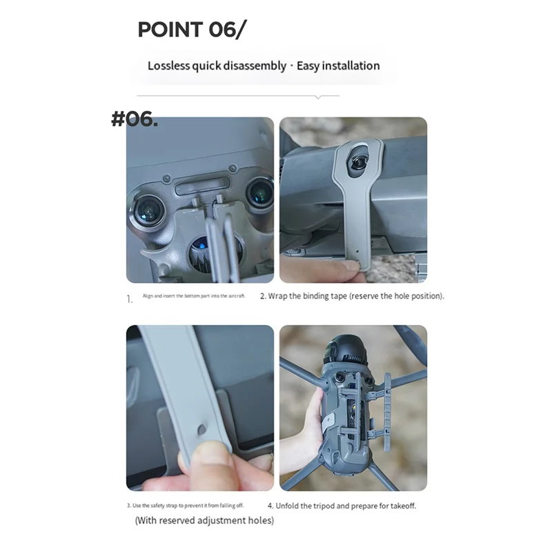 M16K-2.5CM Tripod Extension Legs Quick Release Folding Landing Gear For DJI Mavic 4 Pro Drone Protector Accessories