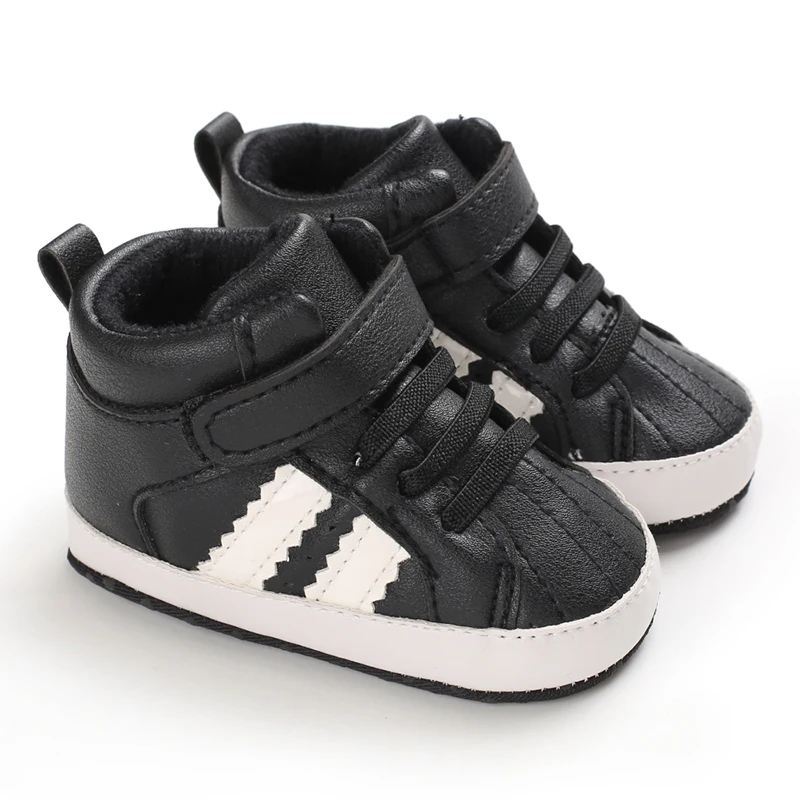 Infant and Toddler Fashion Design Walking Shoes Sports Shoes White Anti Slip Casual Shoes Boys and Girls First Walking Shoes