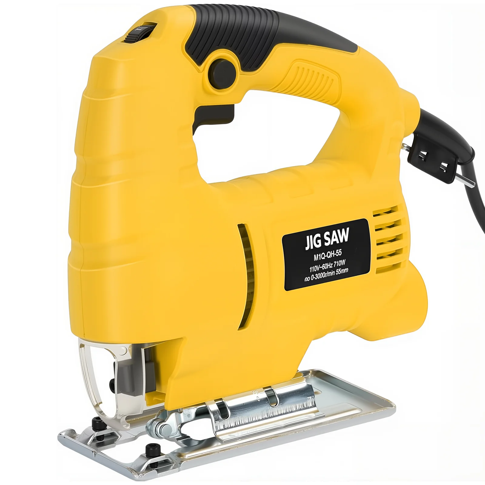 Corded Jigsaw 800W Brushless Jig Saw Tool Electric Power Cutter with 6 Variable Speeds 0°-45° Bevel Cuts Can cut straight lines