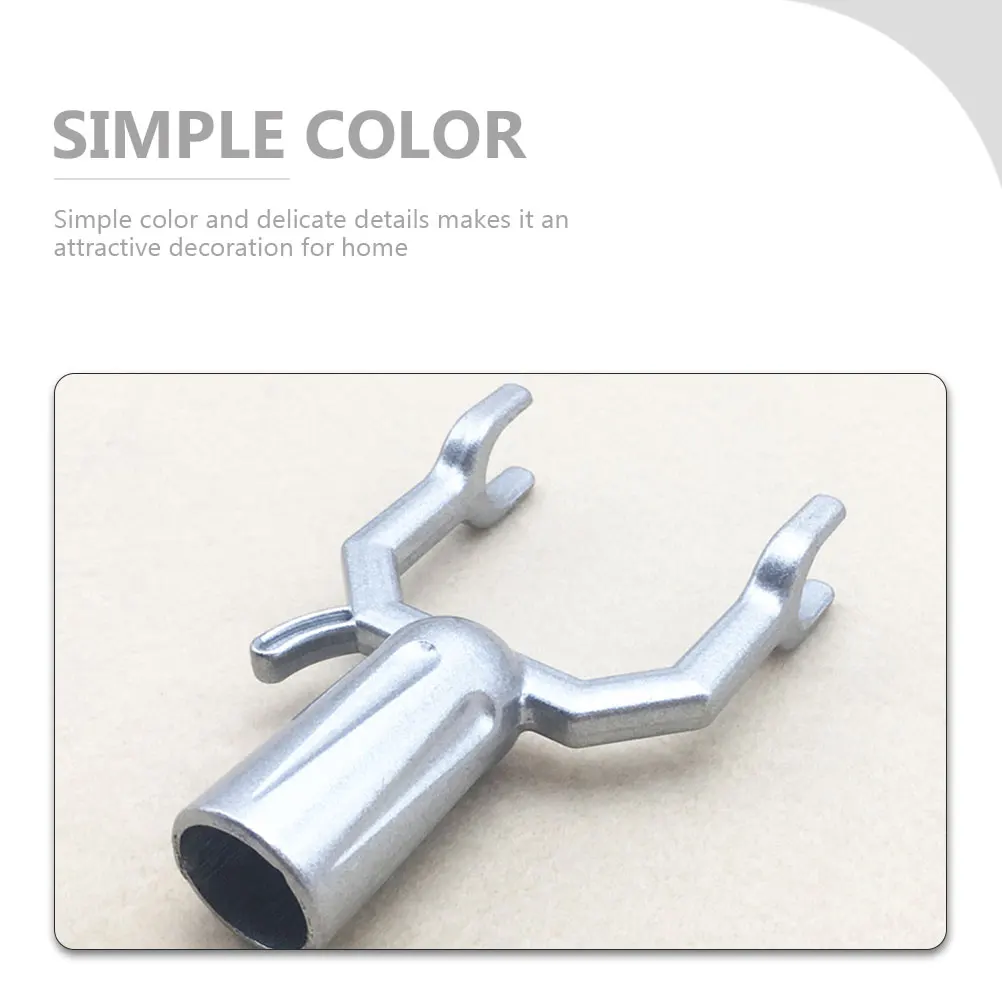 

3pcs Clothes Hanger Support Rod Silver Retractable Home Clothes Rod Connector Replacement Aluminum Practical Function