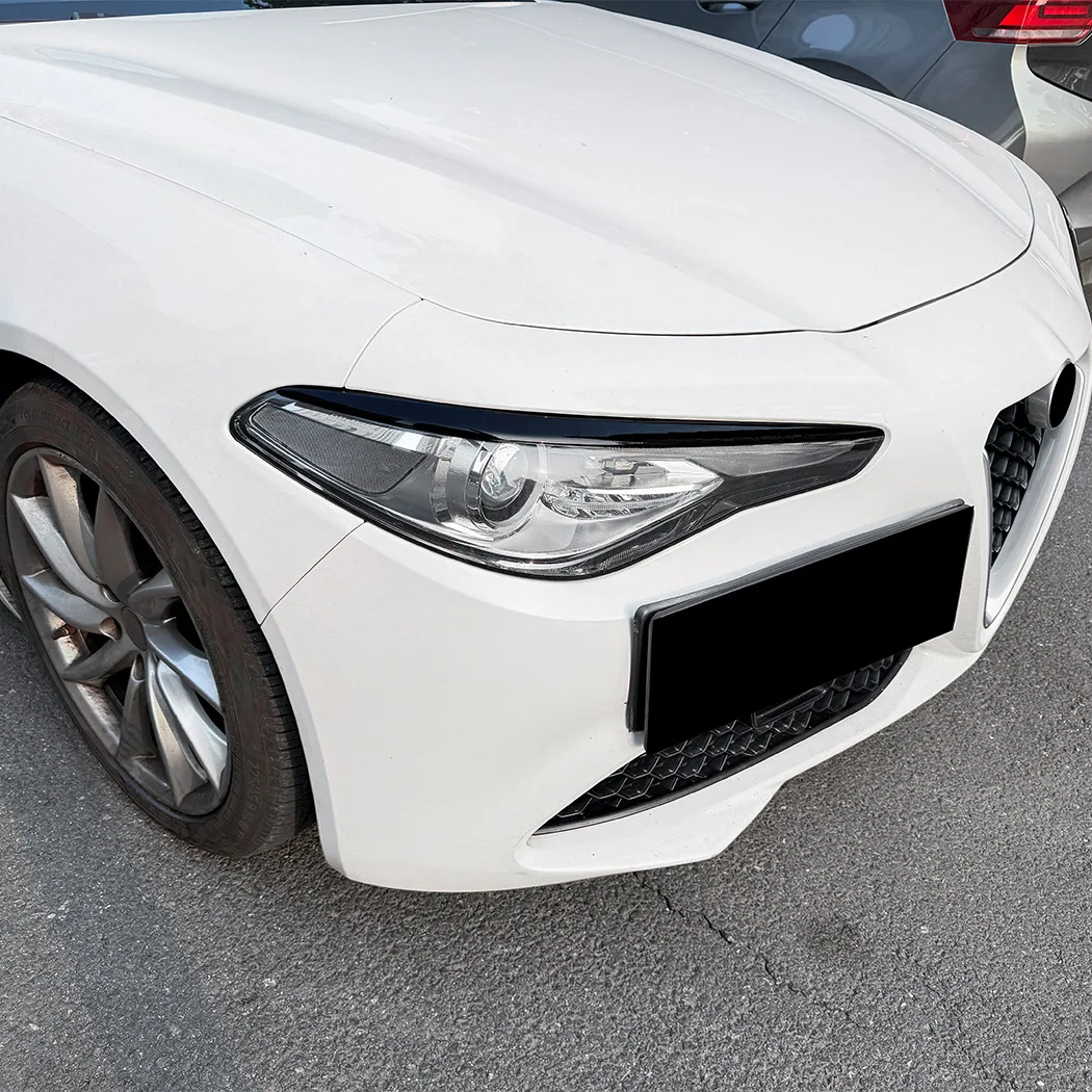 

For Alfa Romeo Giulia 2015+ Standard Version Car Front Side Spoiler Canard Air Vent Cover Fog Light Sticker Trim