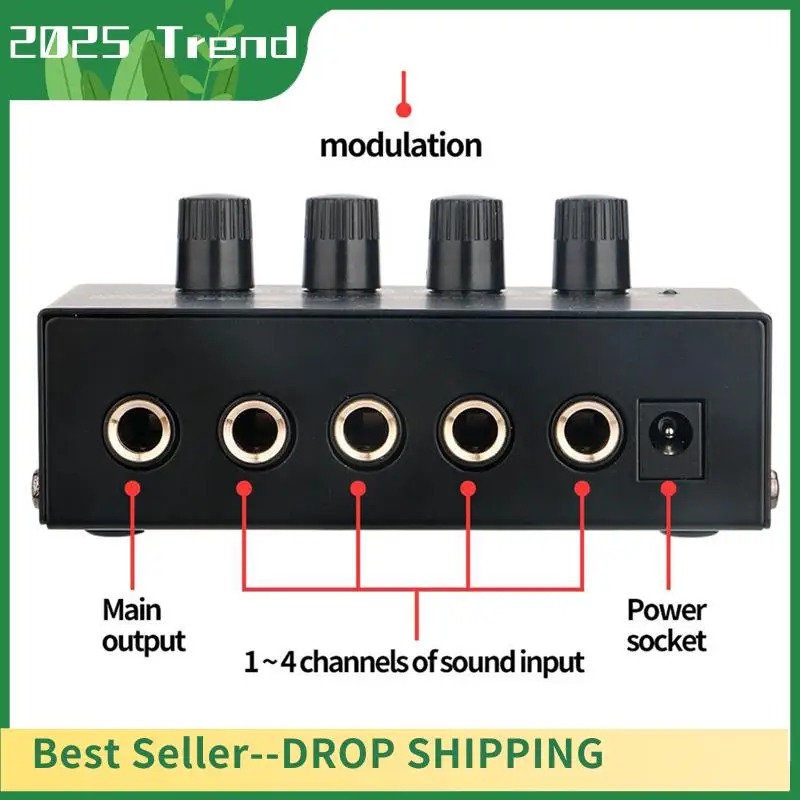 Top Angebote Schwarz HA400 Kopfhörer Verstärker 4-Wege Monitor Kopfhörer Verstärker Kopfhörer Monitor Verstärker Mit UNS Stecker AC100-240V