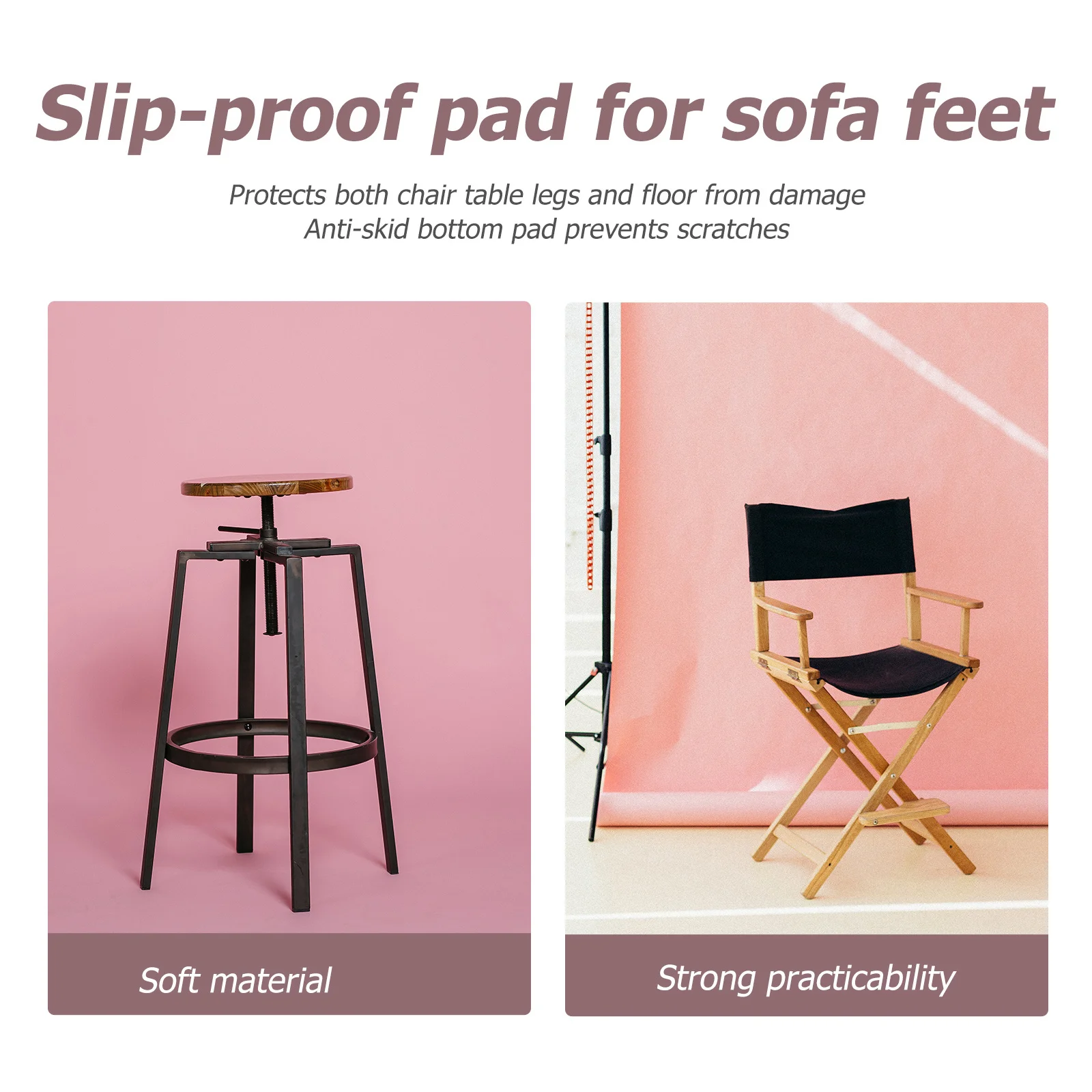 

4Pcs Furniture Leg Sliders Smooth Move Heavy Furniture Pads Protect Wood Floors Non Scratch Movers for Tables Chairs Appliances