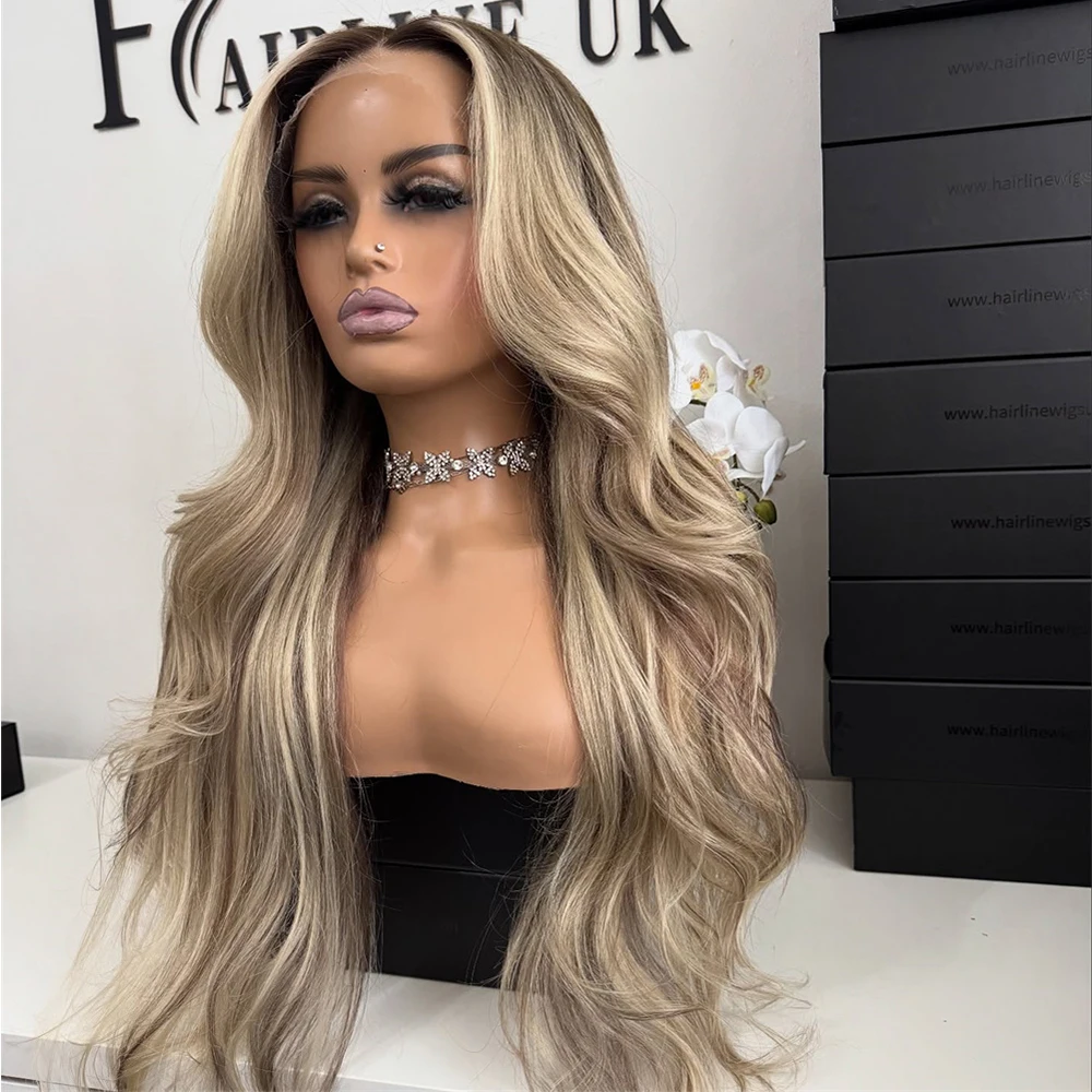 

Коричневый Медовый Блондин Мелированный Парик Натуральные Женские Парики Шнурка Синтетическое Волокно Futura Свободные Волны Брюнетка Коричневый Парик Термостойкий