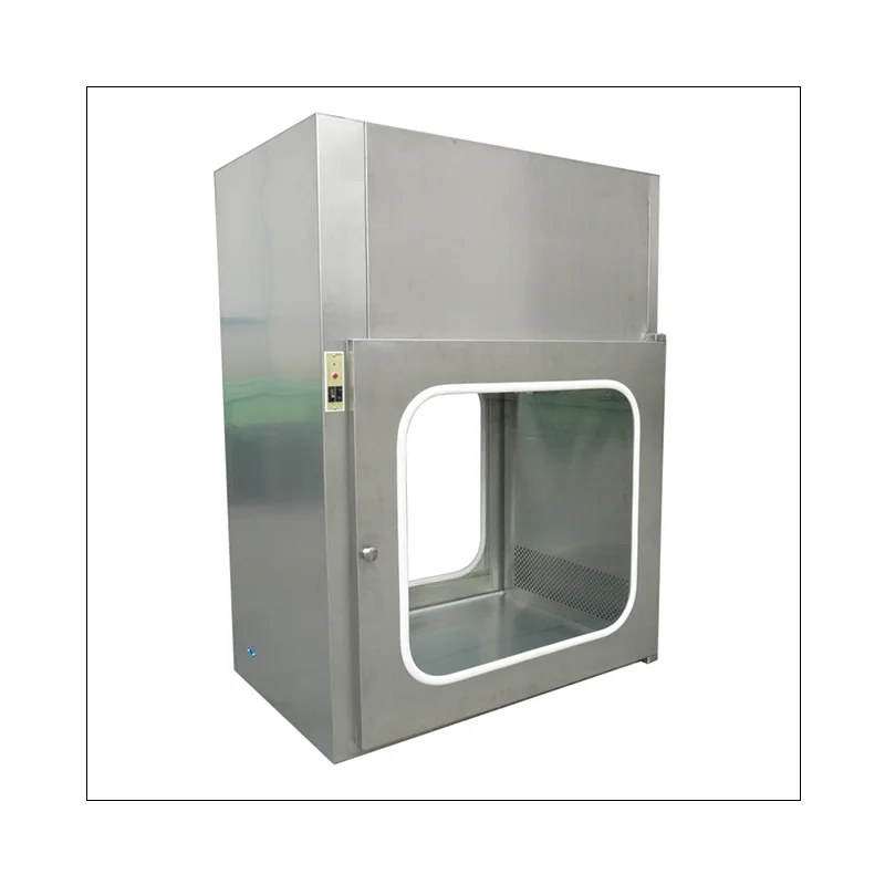 Transfer Window Double Layer Stainless Steel Static Pass Box, Transfer Hatch, Pass-thru Box With UV Light For Cleanroom