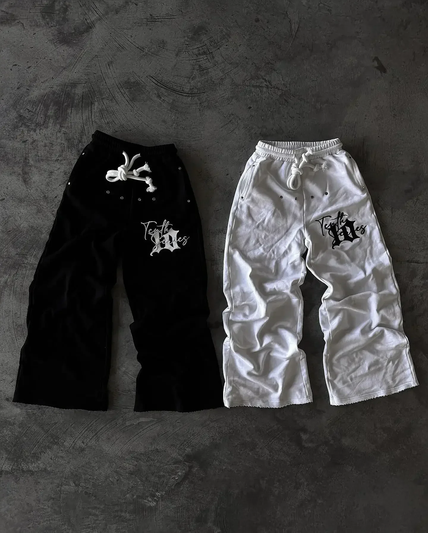 Y2K Fashion Sweatpants Harajuku Hip-Hop Letter Embroidery Wide Men's And Women's Loose Casual Pants Elastic Waist Jogging Pants