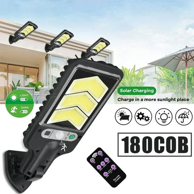 

Solar Street Lights Outdoor Solar Lamp With 3 Light Mode Waterproof Motion Sensor Security Lighting for Garden Patio Path Yard