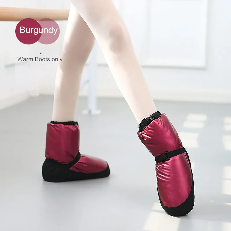 Warm Up Shoes for Girls Women Zapatillas De Ballet Winter Dance Ballerina Shoe Kids  Booties Castle Flo Point Warm-Up Boots