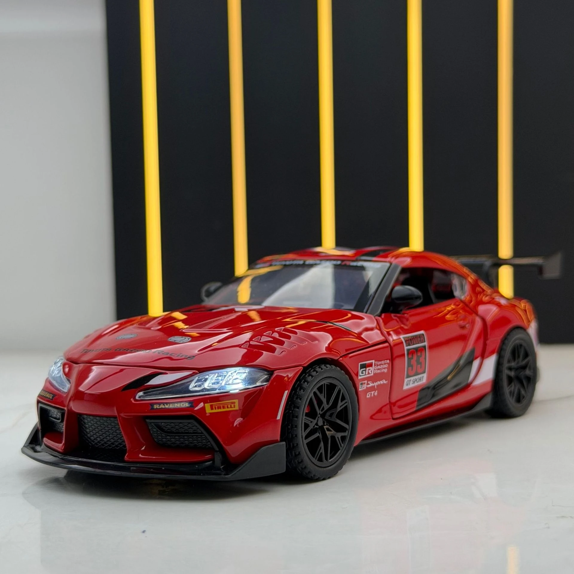 

1:32 GR Supra GT4 Supercar Alloy Metal Diecast Model Car Home Trendy And Desktop Display Ornaments Birthday