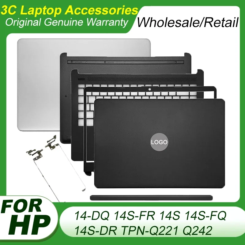 Original New For HP 14-DQ 14S-FR 14S-FQ 14S-DR TPN-Q221 TPN-Q242 Laptop LCD Back Case Front Bezel Palmrest Top Cover Bottom Case