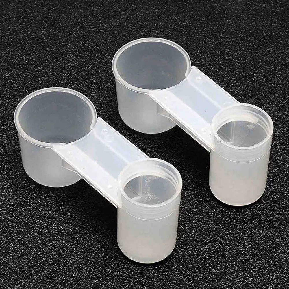 10pcs Plastic Pet Bird Pigeon Parrot Drinker Feeder Aviary Cage Transparent Poultry Water Bottle Cup