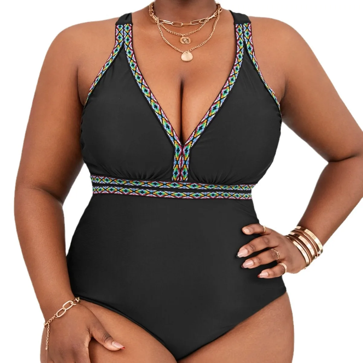 2026 New Women Plus Size Solid Color Backless Tie Up One Piece Swimsuit Bodycon Sexy Beach Vacation