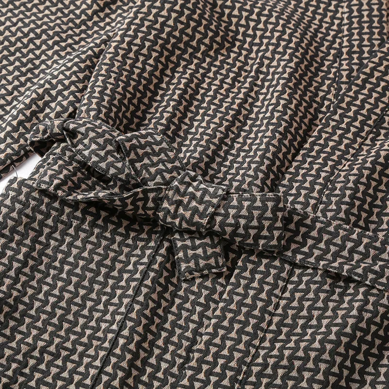 Plus Size Bathrobe Men's Long Style Cotton Cloth Spring and Summer Robe Men's Striped Steaming Home Bath Robe for Man