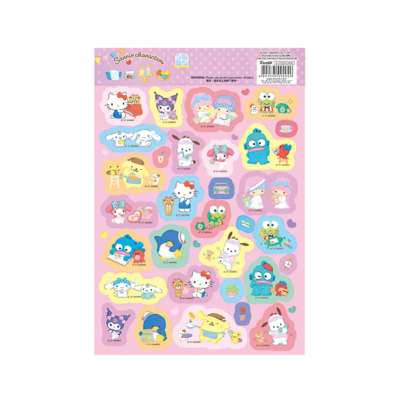 Cute Cartoon Kuromi My Melody Sticker Hand Account Material DIY Sticker