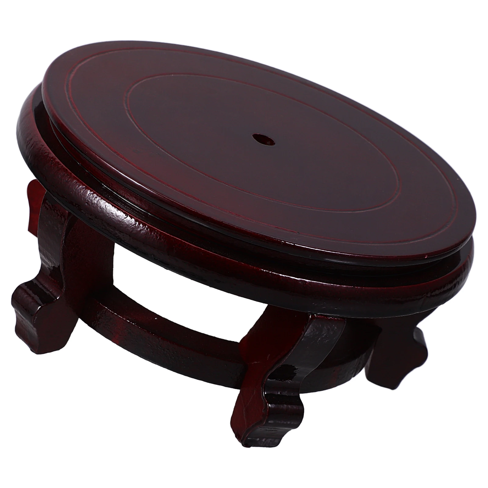

Flower Pot Base Wood Plant Stand Modern Planter Holders Round Pot Pedestal Wooden Flower Stand Large Capacity Rustic Style