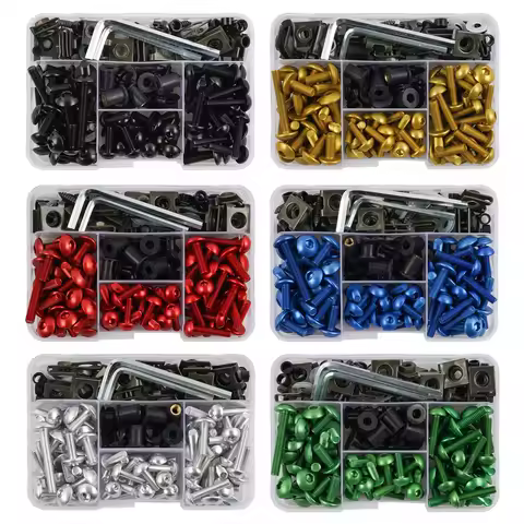 190pcs Motorcycle Complete Fairing Bolts Screw For Benelli Trk 502x Kawasaki Z1000 Fz6n Versys 1000 Cbr 1000rr Mt200