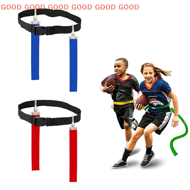 Adjustable Soccer Rugby Flag Tag Waist Strap Football Waist Flag Bright Color American Football Match Training Belt