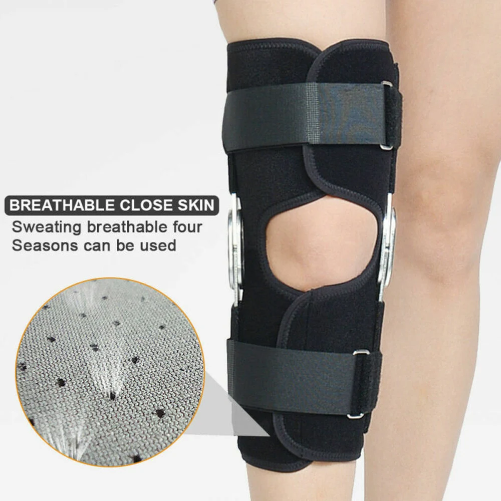 Adjustable Pressurized Knee Brace Knee Support with Side Stabilizers for Recovery Aid Patellar Tendon Arthritis Basketball