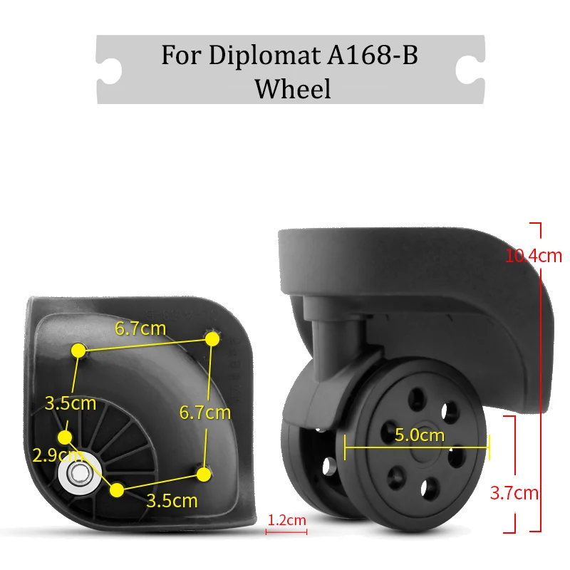 

Suitable For Diplomat A168-B Universal Wheel Silent Wheel Luggage Anti-wear Wheels Replaceable Wheels Flexible Rotation Wheels