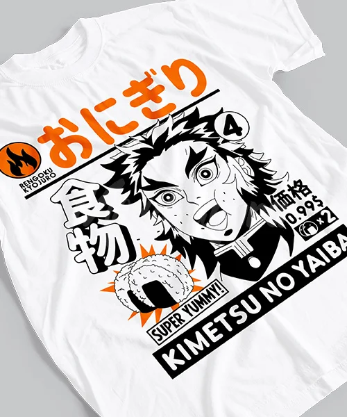 T-shirt for Anime Kimetsu no Yaiba: Rengoku Kyojuro Super Yummy