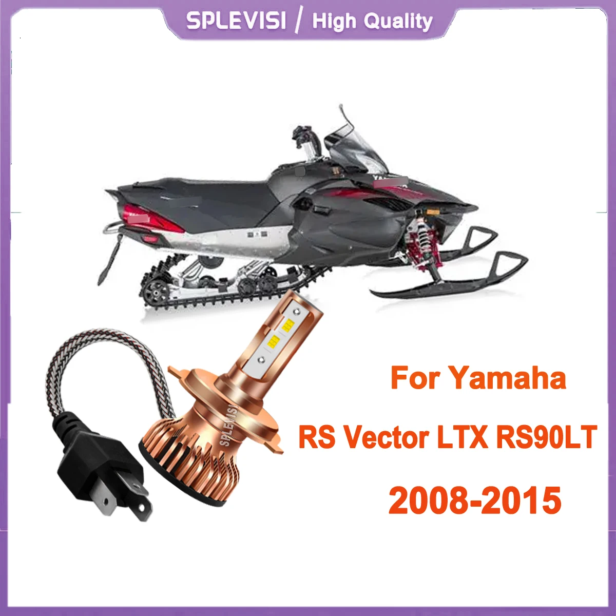 

SPLEVISI H4 HB2 LED Headlight High/Low Beam deliver a powerful output For Yamaha RS Vector LTX RS90LT 2008 2009 2010 2011-2015