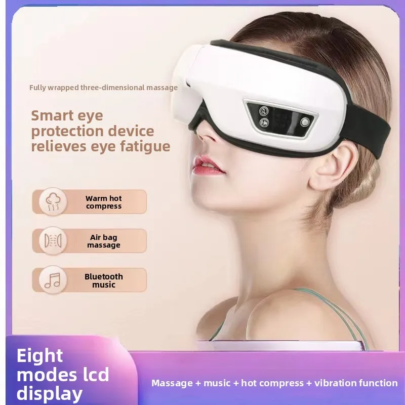 

Smart Eye Massager Air Bag Vibrating Eye Care Instrument Heating Bluetooth Eye Music Relieves Fatigue Dark Circles Remove Weary