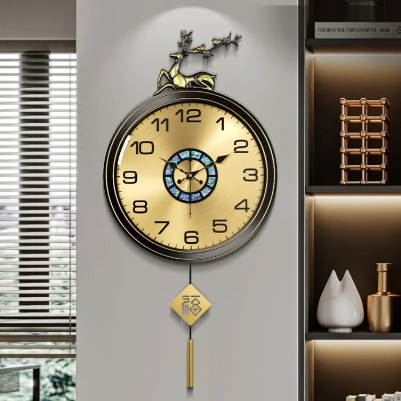 Modern Silent Non Ticking Wall Clock Elegant Round Decorative Living Room Home Office Bedroom Quartz Movement Battery Operated